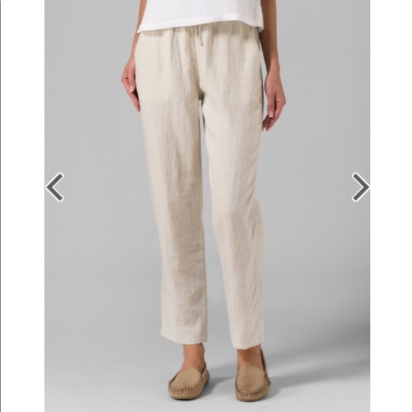 vivid linen Pants - Vivid Linen Ankle Pants